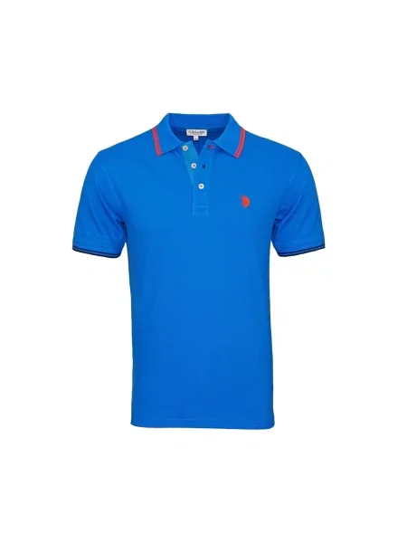 U.S. POLO ASSN. Tricou Barney albastru roșu