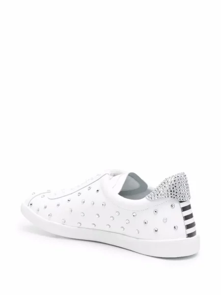 Sneakersy Aquazzura z kryształkami białe