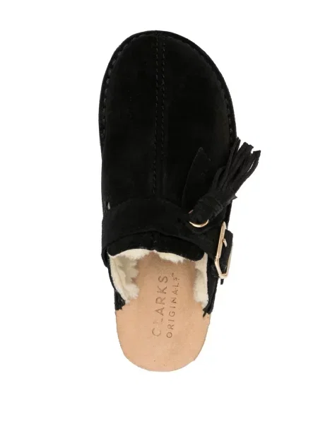 Δερμάτινα mules Clarks Originals μαύρο