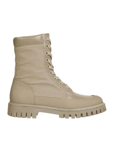 Šnurovacie čipkované casual členkové topánky Tommy Hilfiger béžová