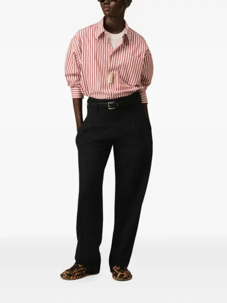 Pantaloni Ami Paris de lână negru
