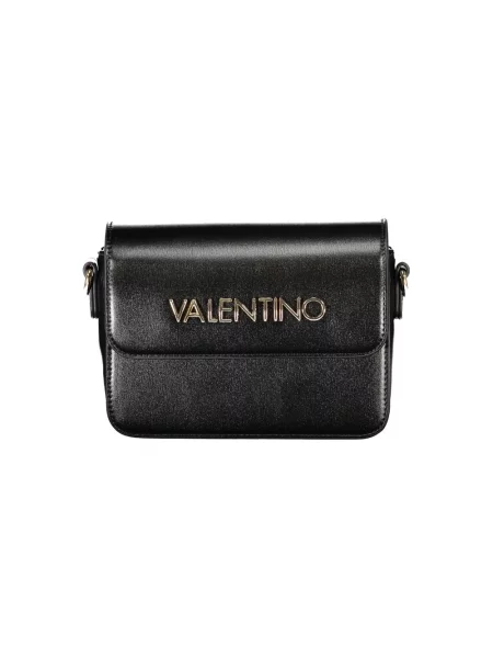 Lniana torebka crossbody Valentino By Mario Valentino czarna