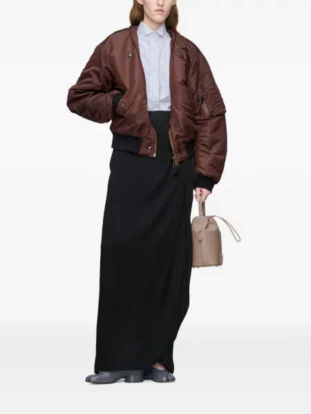 Fusta maxi Maison Margiela drapată negru