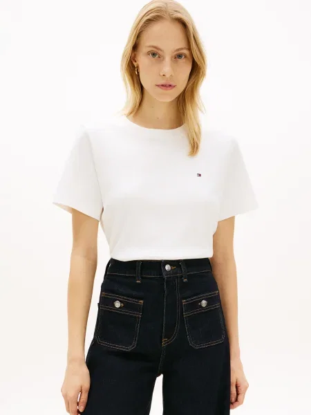 TOMMY HILFIGER Tricou alb