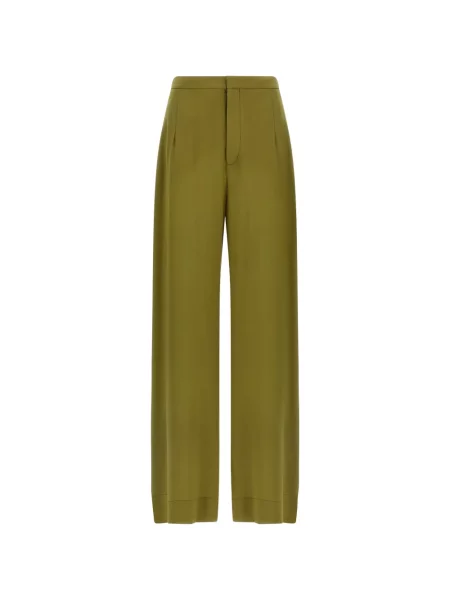 Pantaloni Jejia de mătase verde