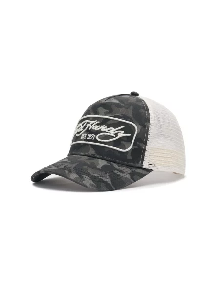 Ed Hardy Șapcă gri / gri grafit / negru / murdar alb