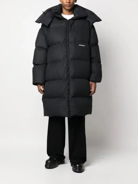 Płaszcz Off-white z nadrukiem biały