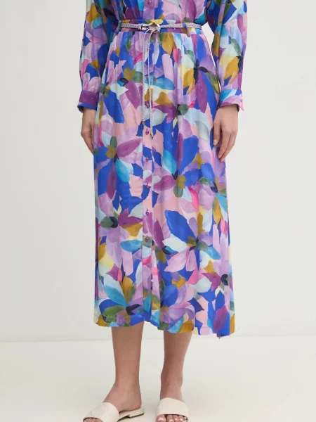 Fustă midi La Petite Française până la genunchi