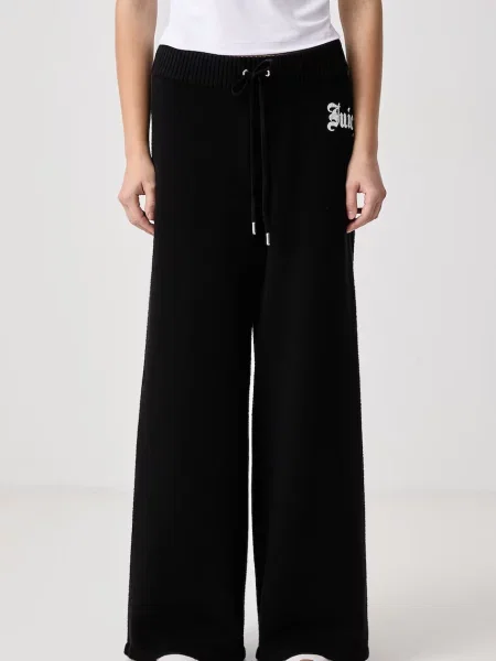 Juicy Couture pantaloni de trening pentru femei cu vâscoză KNIT JUICY DIAMANTE negru