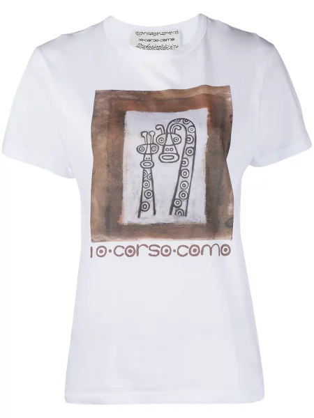 Koszulka 10 Corso Como z nadrukiem biała
