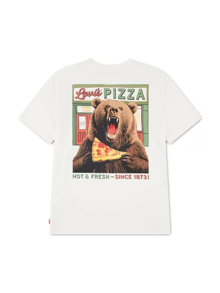 Levi's tričko detské s bavlnou PIZZA LOVING BEAR TEE béžová