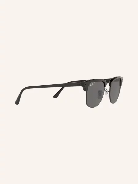 Ray-Ban Sluneční Brýle Clubmaster černá/ polarizovaná tmavě šedá černé