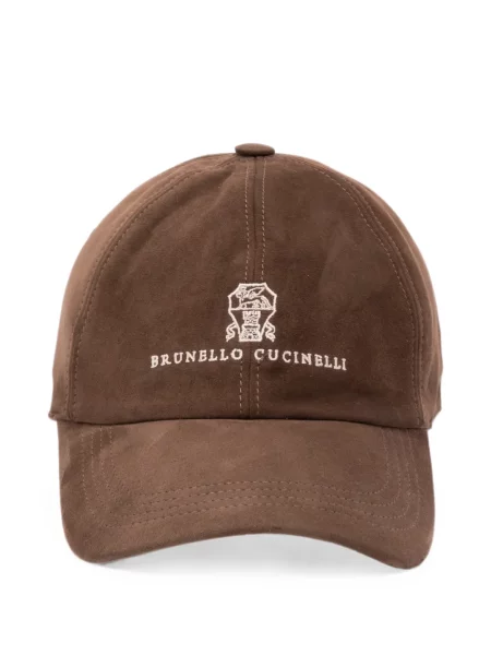 Șapcă Brunello Cucinelli cu broderie maro