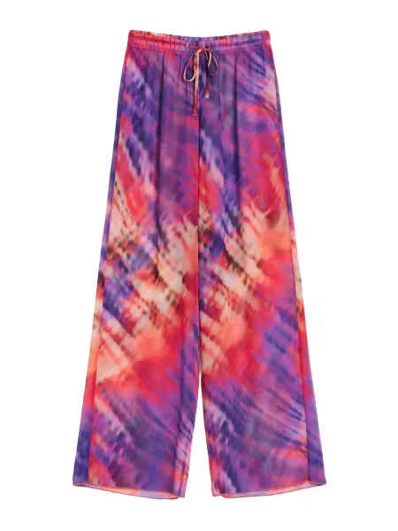 Bershka Hlače lila / mešane barve