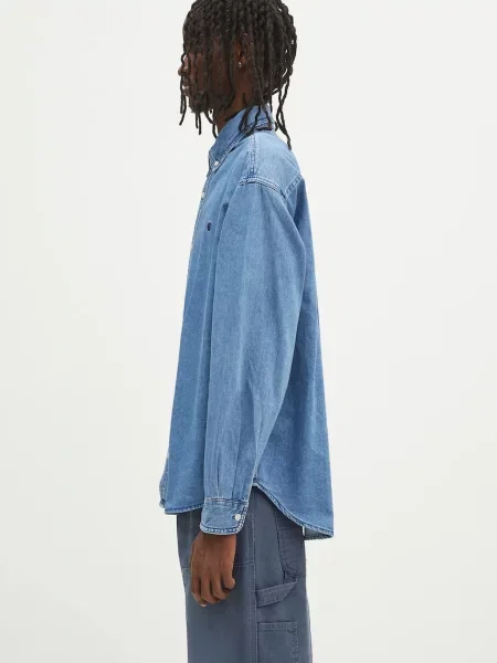 Τζιν πουκάμισο Carhartt WIP L/S Lucas Shirt ανδρικό μπλε