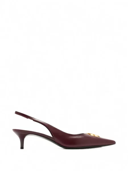 Pantofi cu toc Tory Burch slingback cu autograf roșu