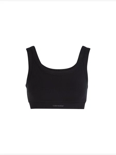 ICEBREAKER Sutien sport Lotus' negru