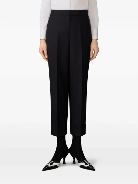 Pantaloni Thom Browne de lână cu dungi negru