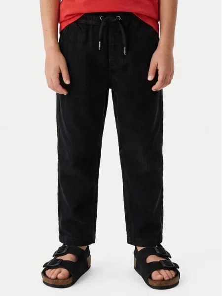 Quiksilver Spodnie materiałowe Taxer Cord Tapered Fit czarny