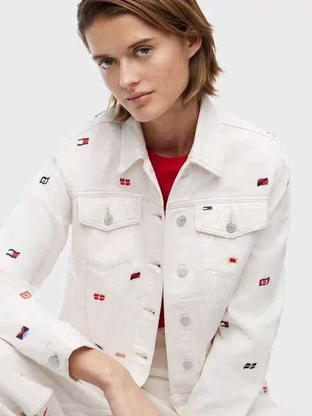 Класична джинсова куртка Tommy Jeans біла