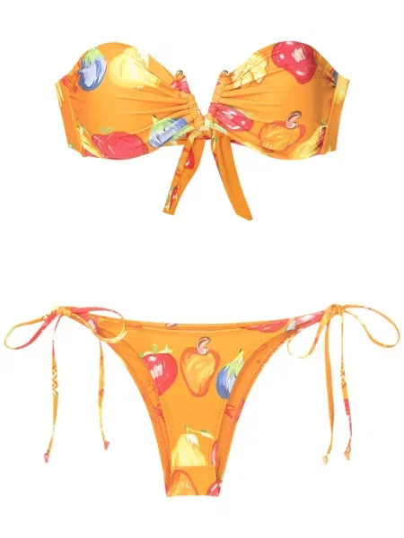 Costum de baie Amir Slama cu imagine portocaliu