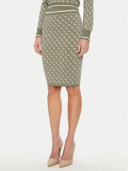 Guess Fustă tip creion verde