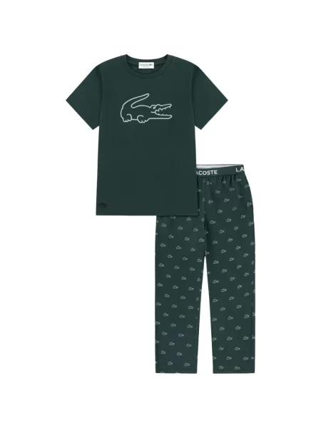 Dětské pyžamo Lacoste zelené