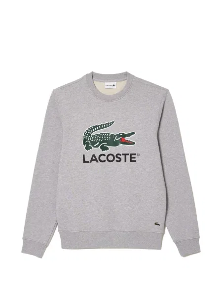 Hanorac Lacoste clasic cu autograf gri