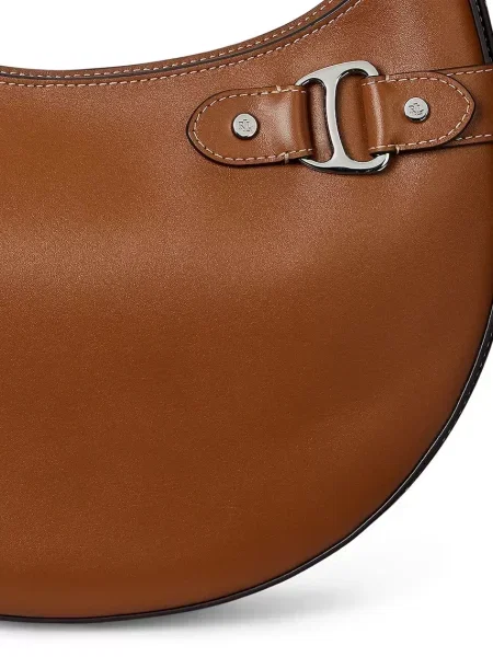 Кожаная сумка Lauren Ralph Lauren коричневая
