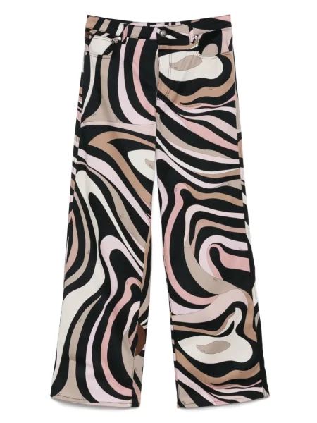 Pantaloni Pucci cu imagine negru