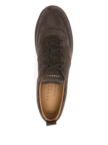 Sneakers Henderson Baracco με κορδόνια σουέντ καφέ
