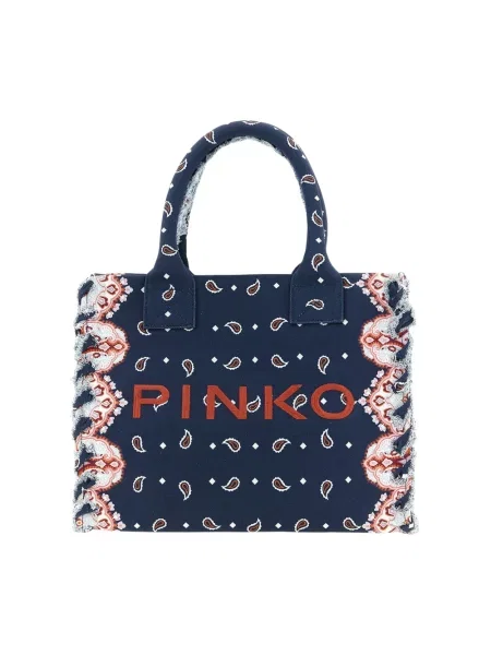 Shopperka Pinko z logo niebieska