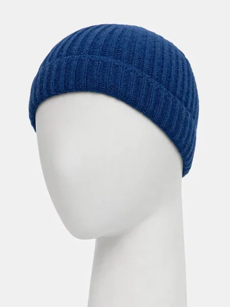 Вовняна шапка United Colors of Benetton з тонкого трикотажу вовна чорний