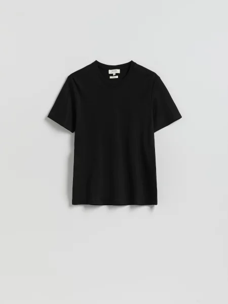 Reserved Футболка regular fit з ліоцелом чорний
