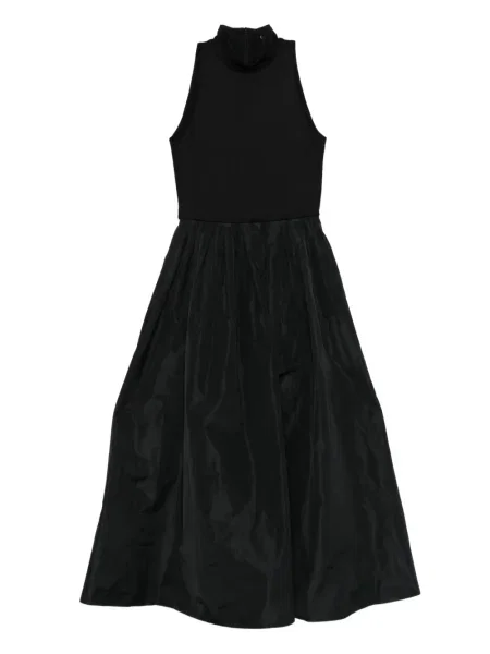 Rochie midi Maje fără mâneci până la genunchi de costum negru