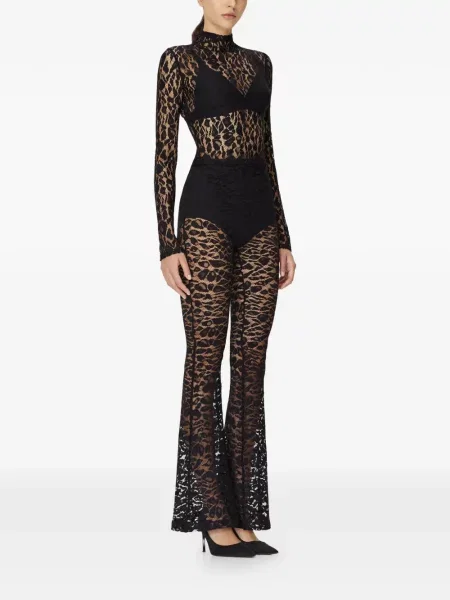 Hlače Mia Peculiar s printom crna