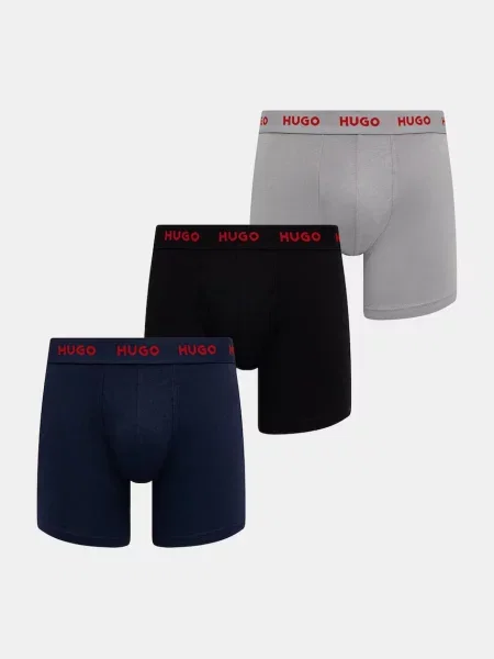 HUGO bokserki z BOXERBR TRIPLET PACK granatowe