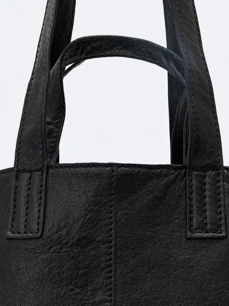 Кожаная сумка шоппер Allsaints