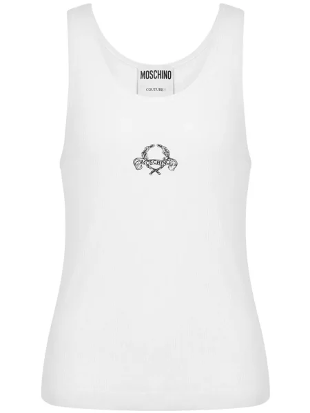 Vestă Moschino cu broderie alb
