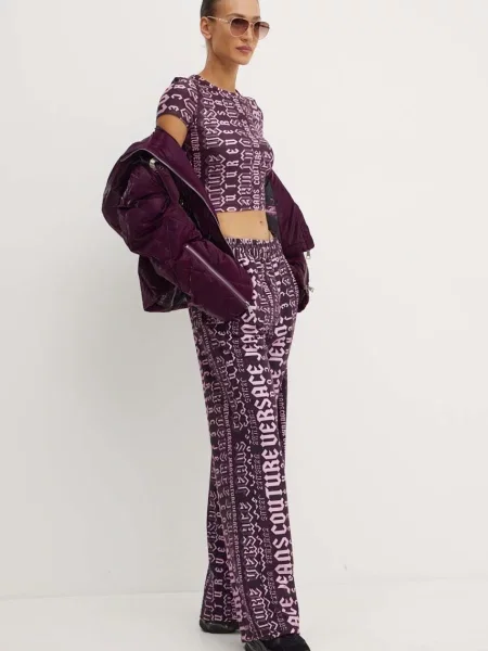 Спортивні штани Versace Jeans Couture візерунок фіолетовий