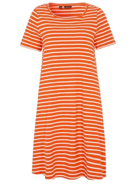 Sukienka T-shirtowa z przędzy mieszankowej czerwona