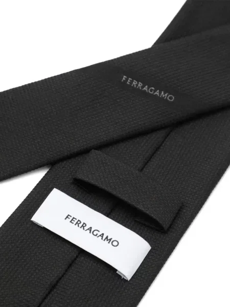 Cravată Ferragamo din jacard negru