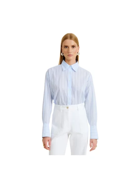 Koszula w paski Dnm Pure w paski niebieska