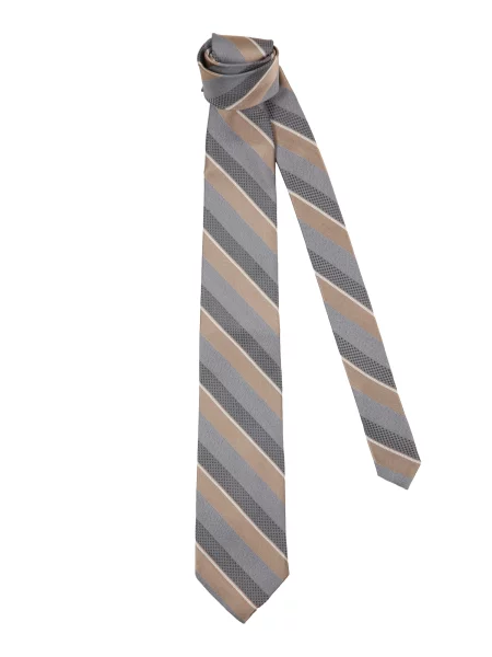 Michael Kors Kravata temno bež / siva / temno siva bela