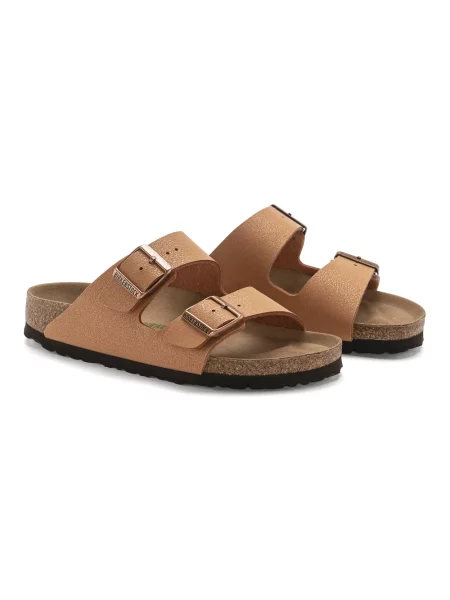 Birkenstock Arizona Vegan Birko-Flor Nubuck Narrow Fit Kobiety Sandały Birkenstock Size: 5 brązowy