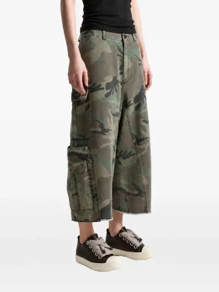 Камуфлажни карго панталони Vetements с принт зелено