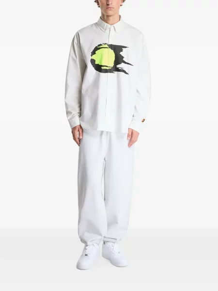 Tricou Nike cu imagine din fleece cu dungi de tigru albastru