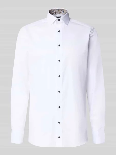 Nowoczesny krój modern fit koszula biznesowa z bardzo długim rękawem Olymp biała