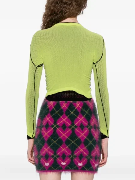 Cardigan Chopova Lowena plasă de plasă galben