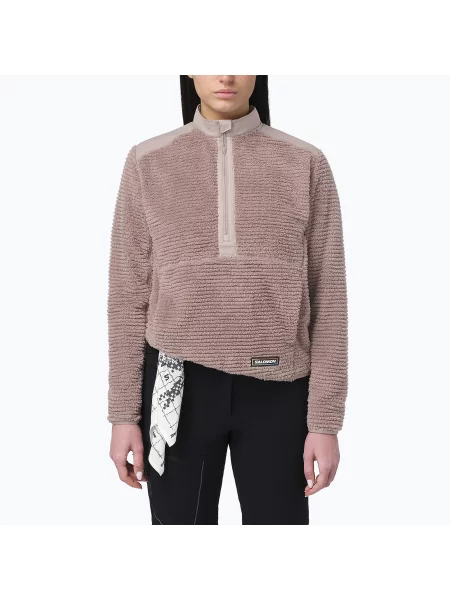 Дамски поларен суитшърт Salomon Thernova Fleece antler розово